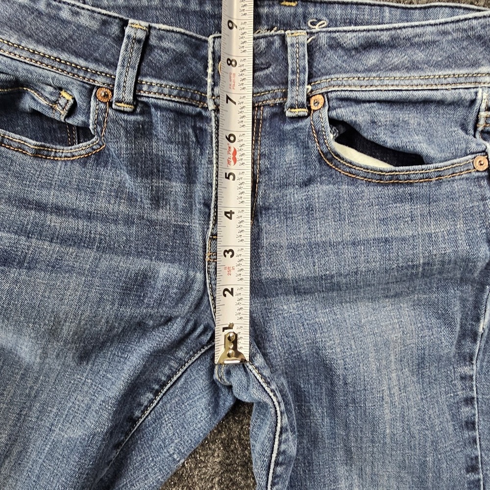 American Eagle Original Boot Jeans Womens 8 Long Stretch Bootcut Blue Denim - Picture 7 of 9